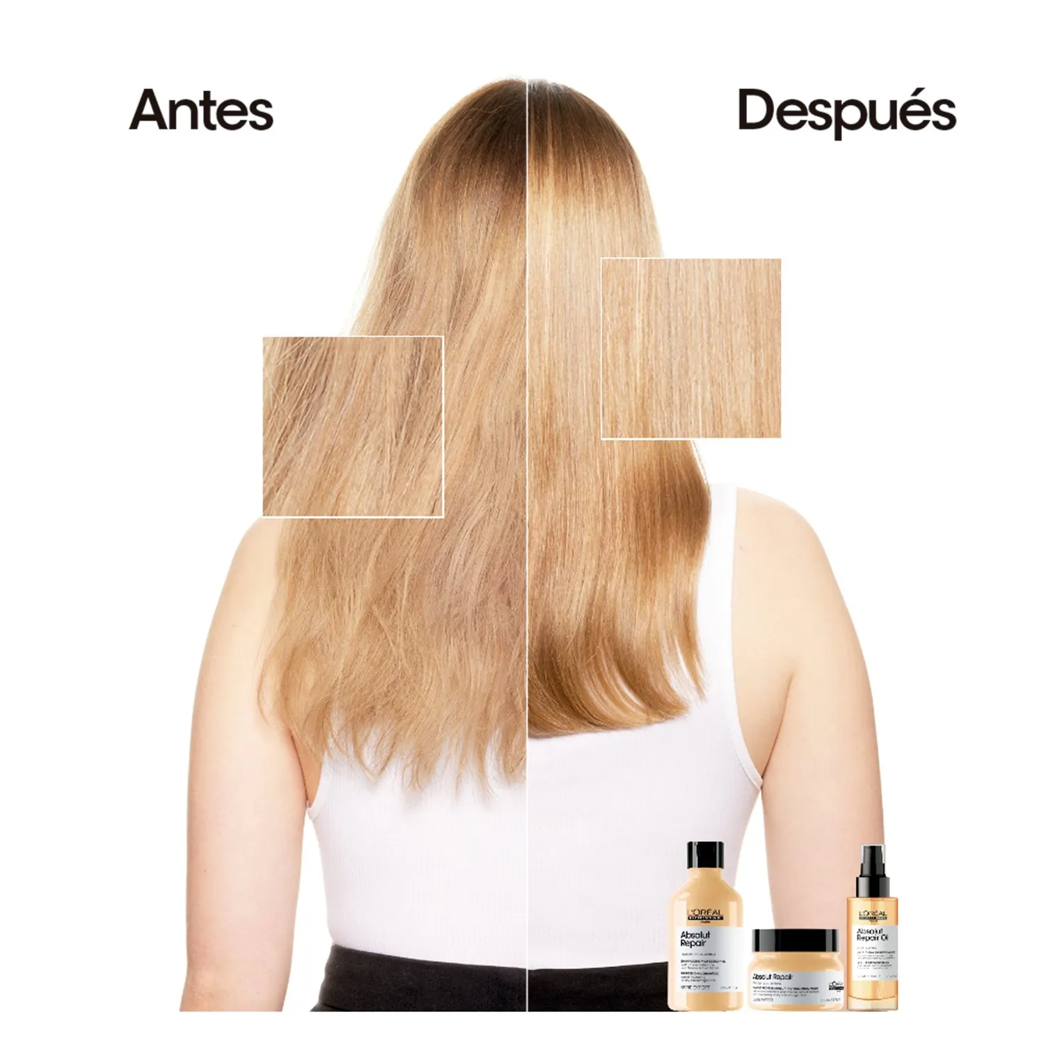 Shampoo LOréal Professionnel Absolut Repair reparación cabello dañado 500ml - Image 3
